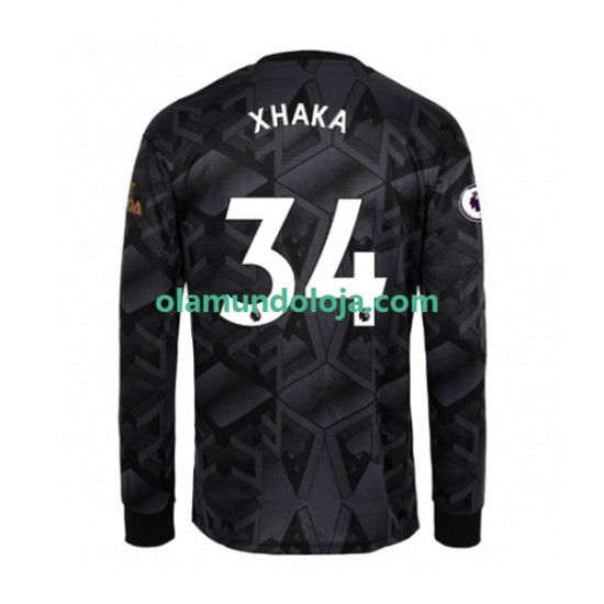 Camisola Arsenal Granit Xhaka 34 Homem Equipamento Segundo 2022-2023 Manga Comprida